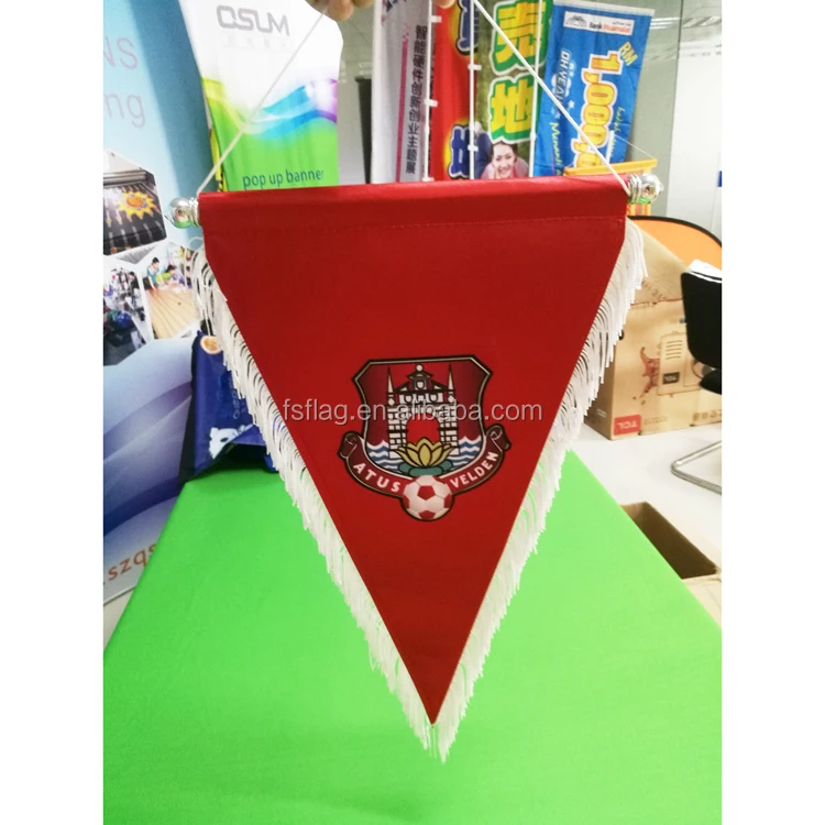 Manufacturer Satin Custom Double Side Printed Gift Flag Football Sports ...