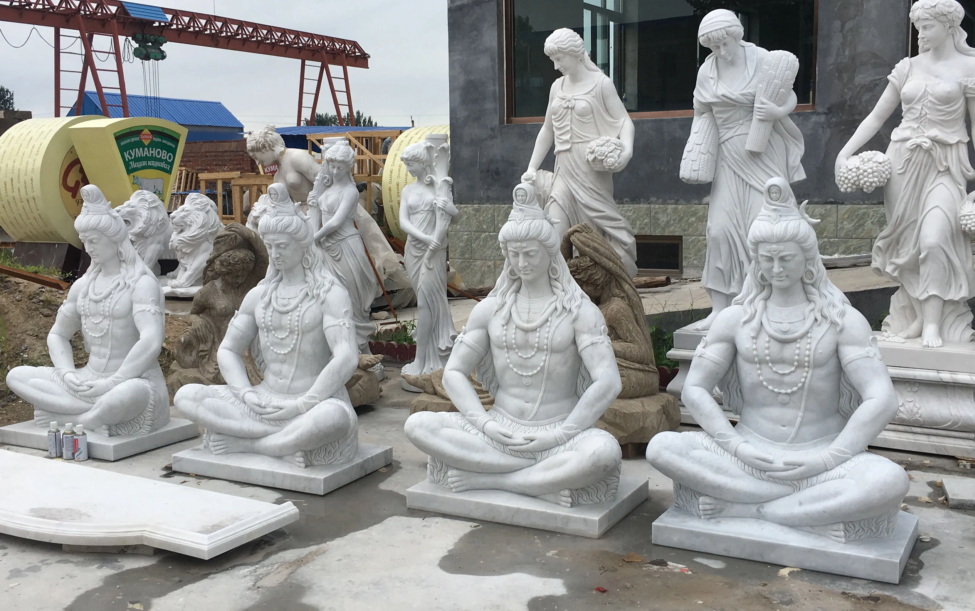 Handcarved Factory Direct Supply Custom Large Outdoor White Stone
