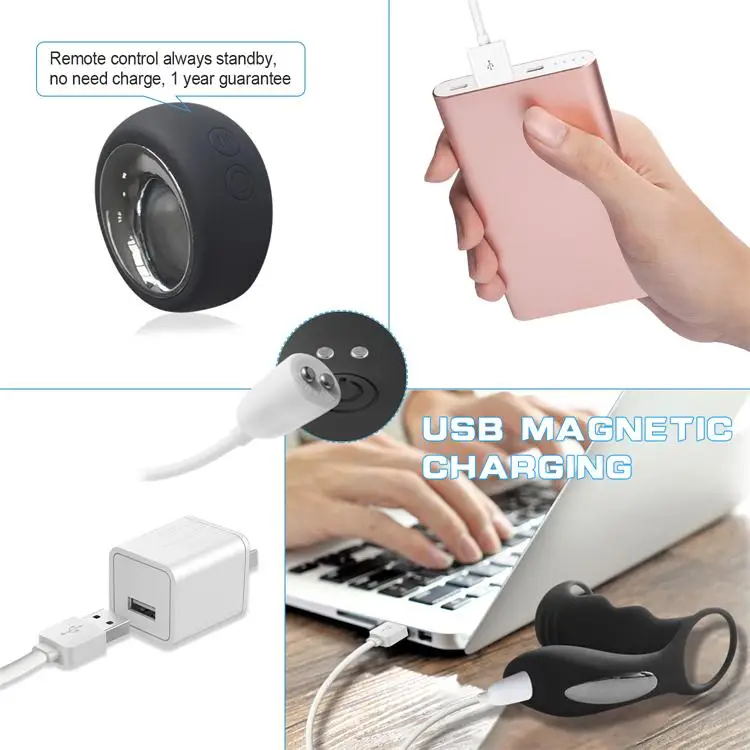 
best selling remote control 12 speed sex toys men penis vibrating cock ring with clitoral stimulator 