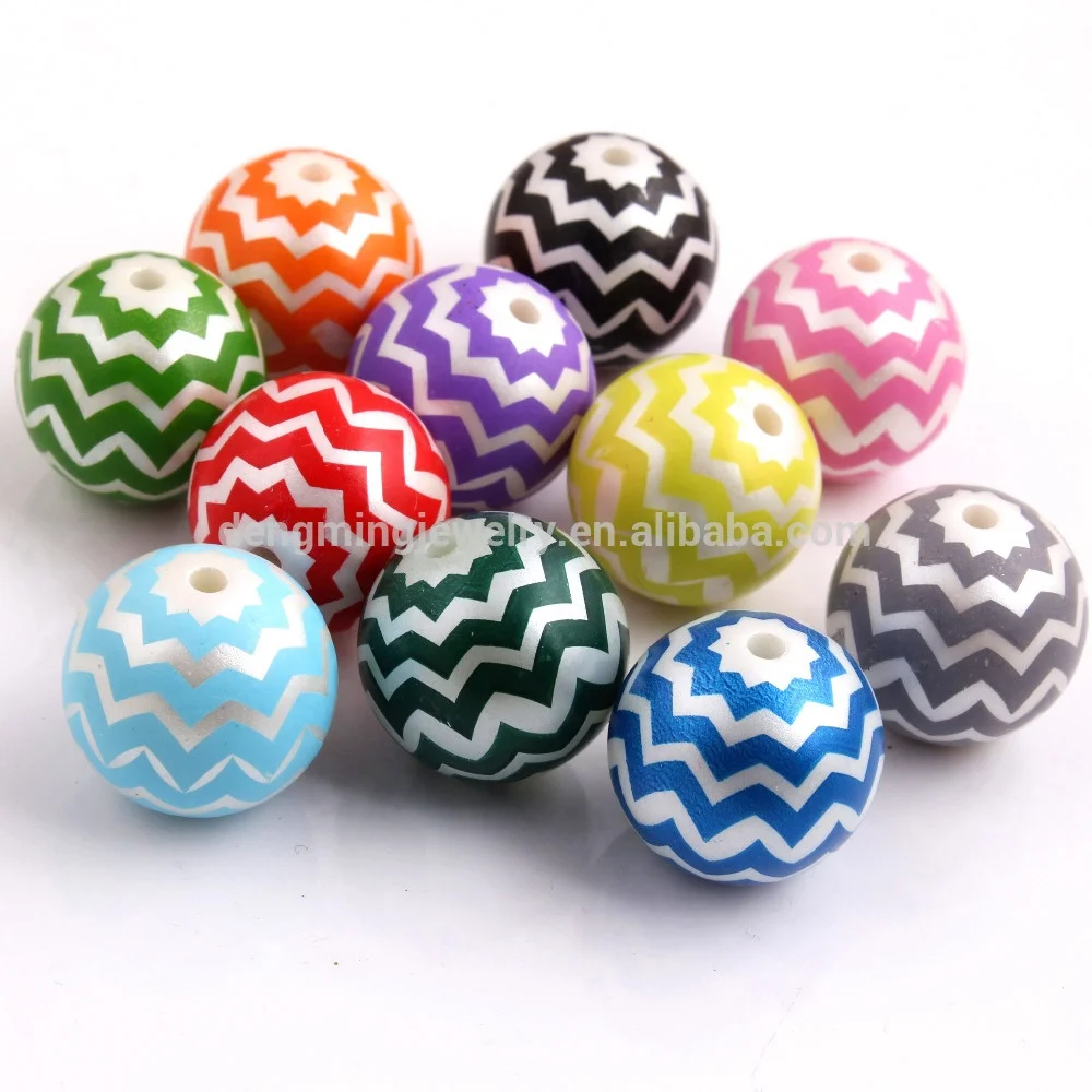 

Mix Colorful Color Acrylic Matte Pearl Zig Zag Wave Chevron Beads for Chunky Necklace Jewelry Wholesales 20mm