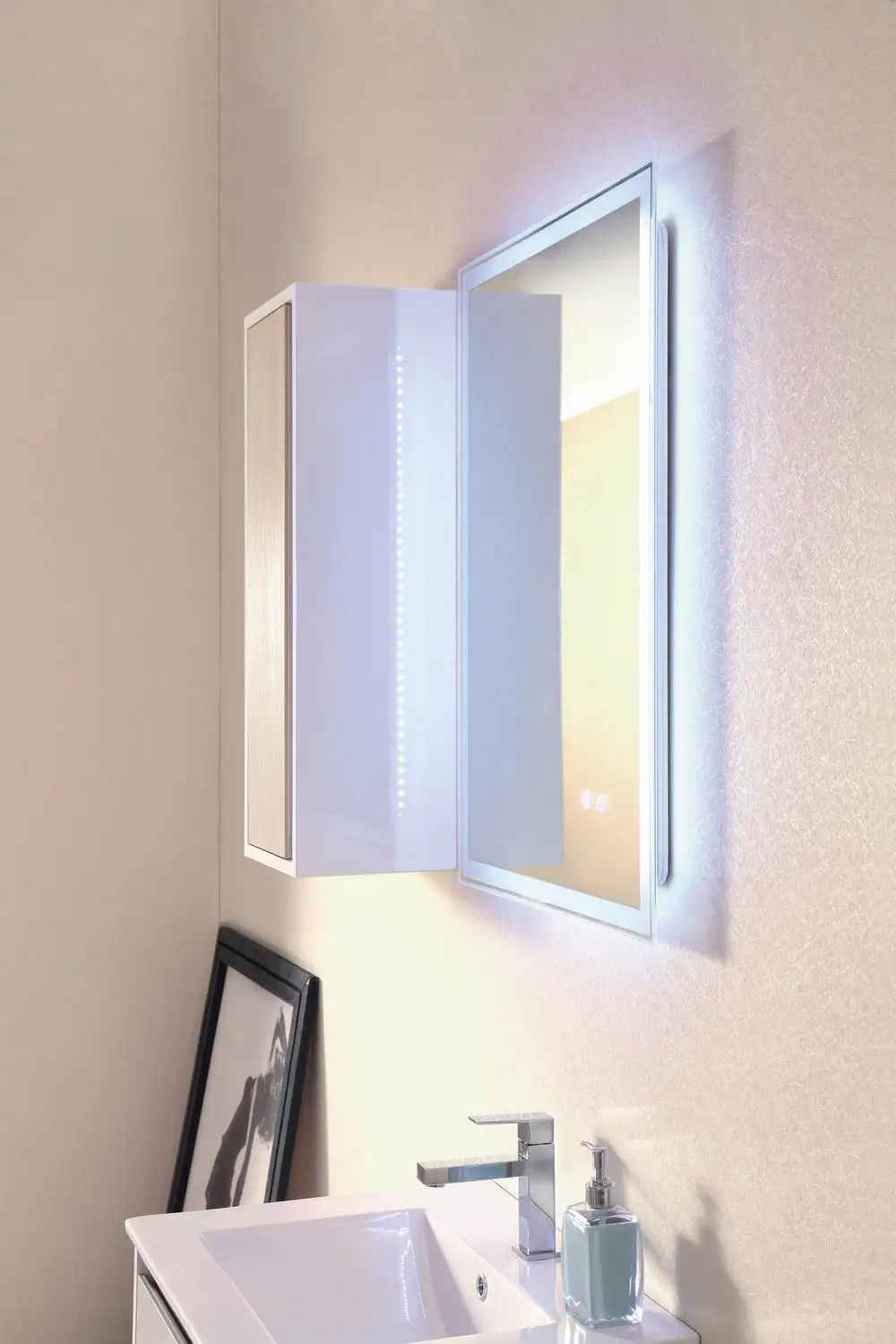 MAXI 2018 bathroom accessories illuminated led lighted vanity infinity makeup mirror