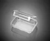 SHALLOW BLISTER CLEAR DISPOSABLE HINGED CONTAINER clamshell