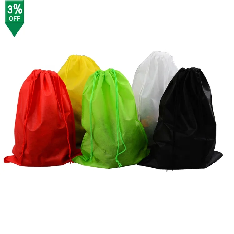 

White non woven shoes covers bag drawstring nonwoven bag, White (other color can be negotiated)