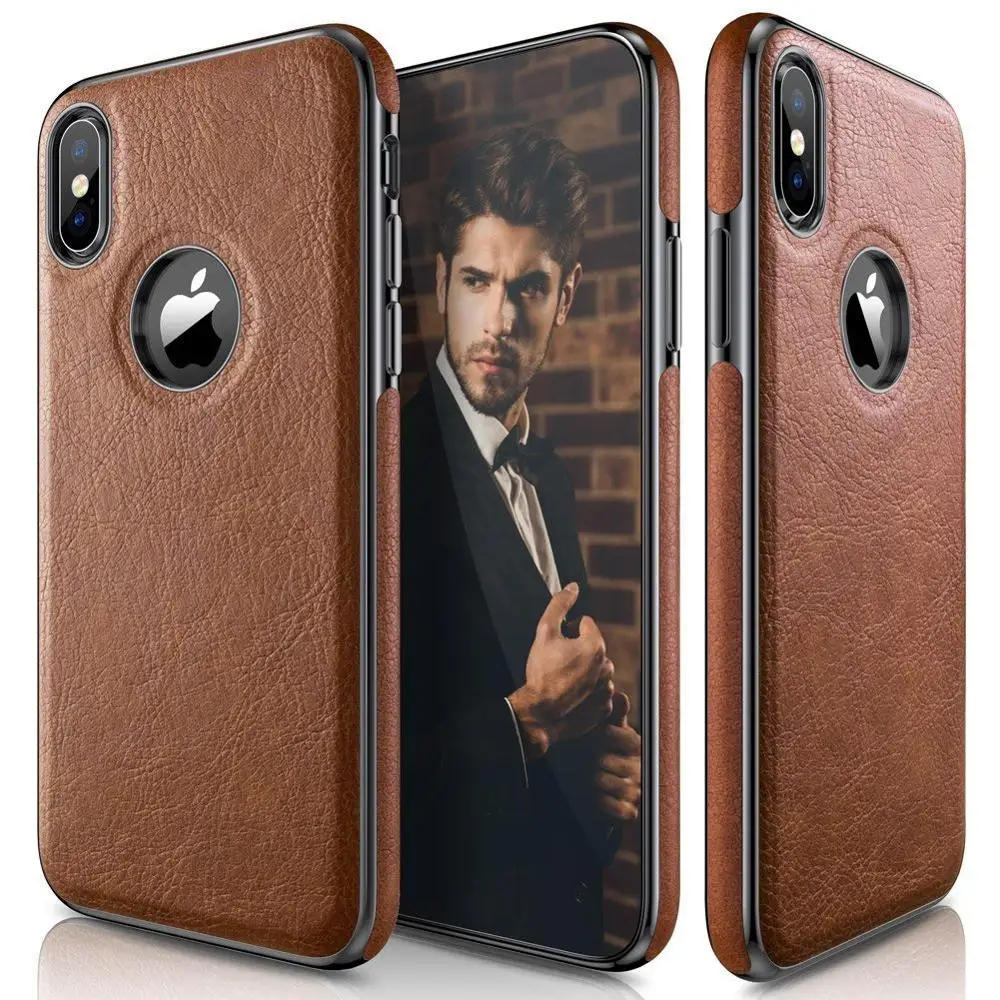 

For iphone XS Accessories 2018 PU Mobile Phone Leather Case New Products, Brown;black;blue and pink