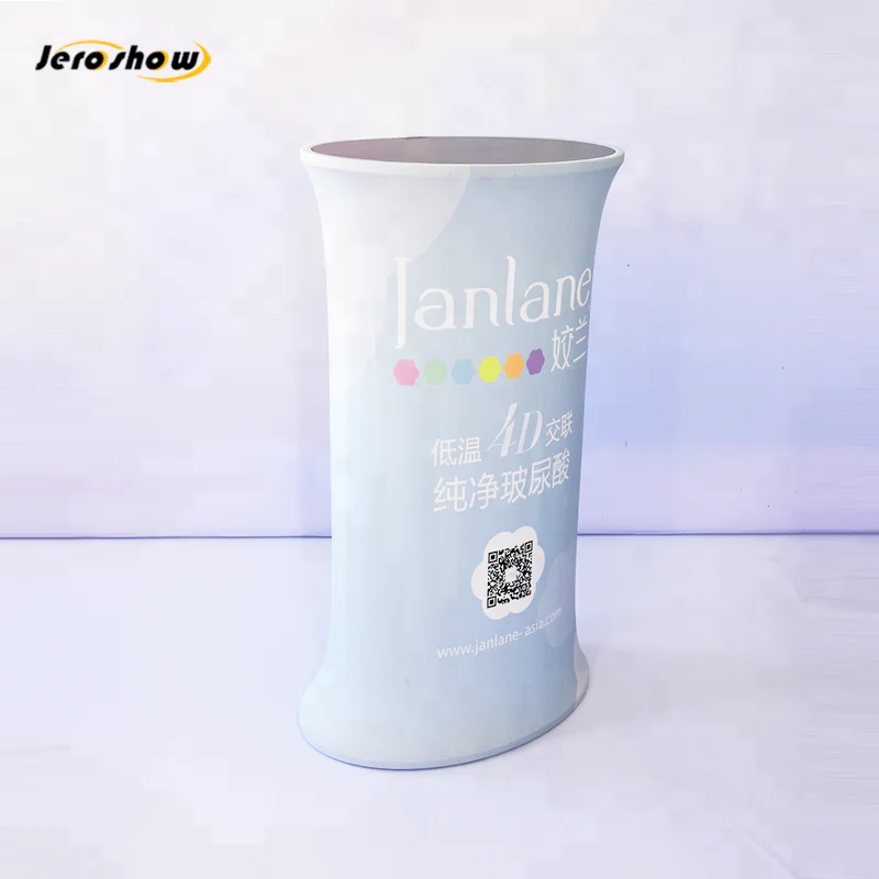 
Factory Direct Portable Oval Aluminum Advertising Display Promotion Counter 