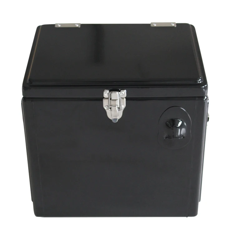 Customized 15 Liter Black Metal Vintage Ice Cooler Cooling Box - Buy ...