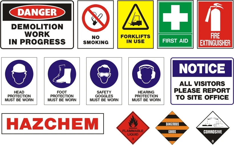 Image Gallery Safety Signage