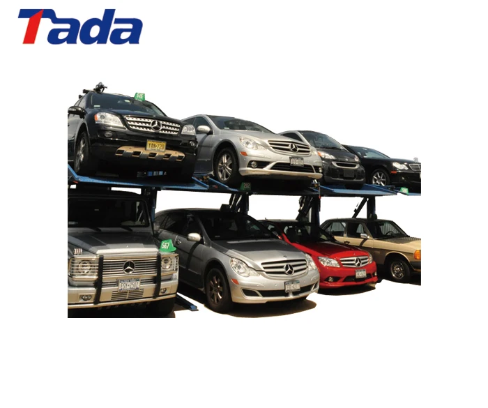 
automatic robot 2 post parking lift 2 level parking stacker 