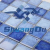 Foshan supplier swimming pool mosaic design blue ceramic mosaic