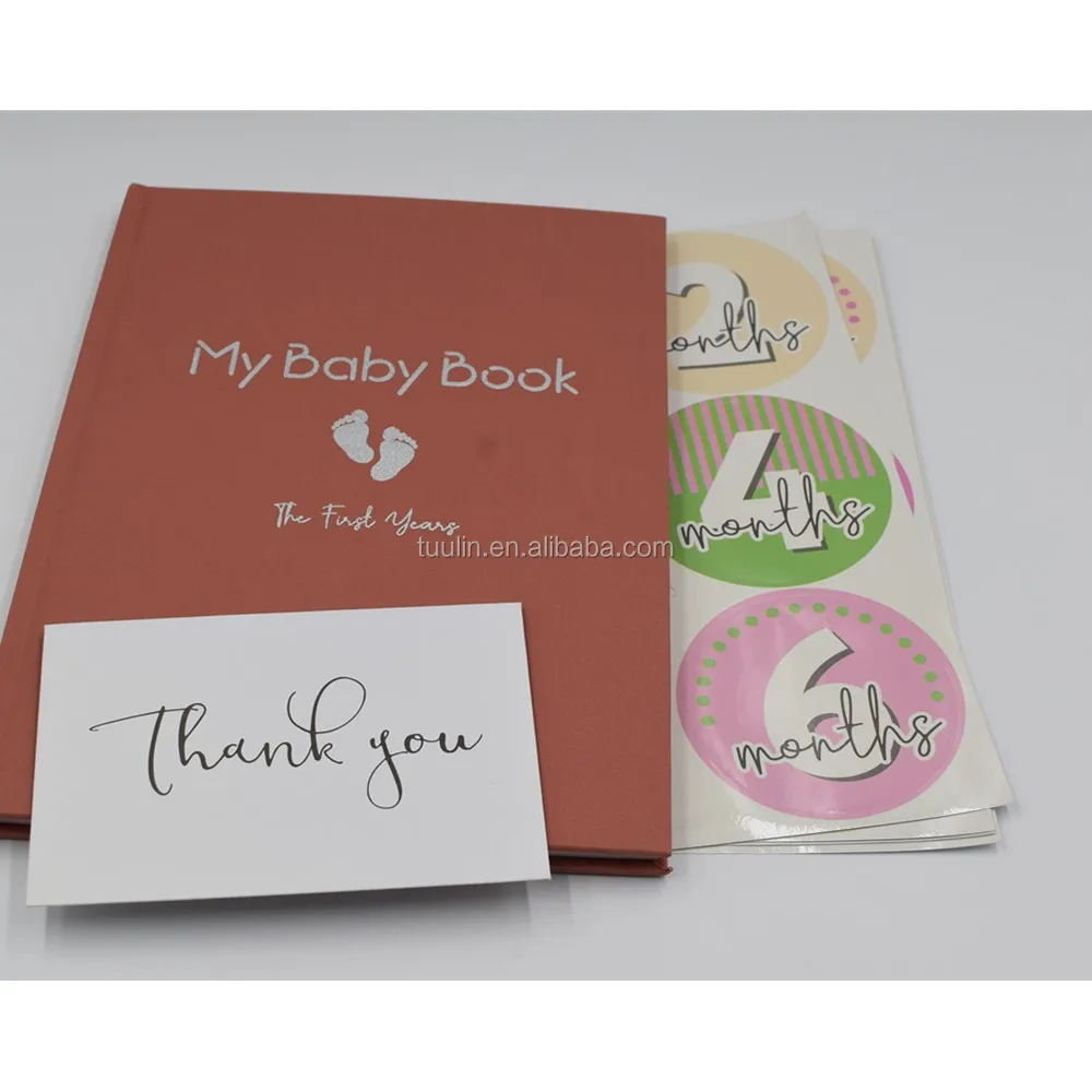 Customized New Born Baby Memory Book With Inkpad Set/baby Book With