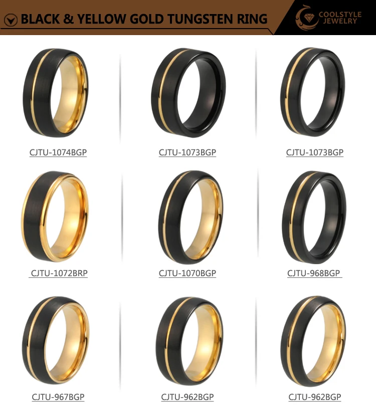 Finrezio 8mm Anillo Tungsteno para Hombres Negro Azul C/ómodo para la Boda Compromiso Todos los D/ías Tungsten Ring Tama/ño 16-25