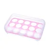 Refrigerator Container Portable Egg Case Storage Bin Holder for 15 Eggs