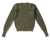 Army 100% wool sweater design for boys pullover V-neck wool sweater men