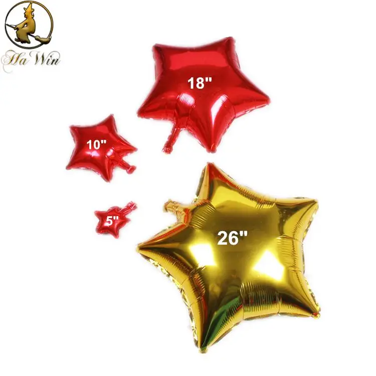 
Latest Arrival Star Shaped Balloon Multi colored Aluminum Foil Balloon 