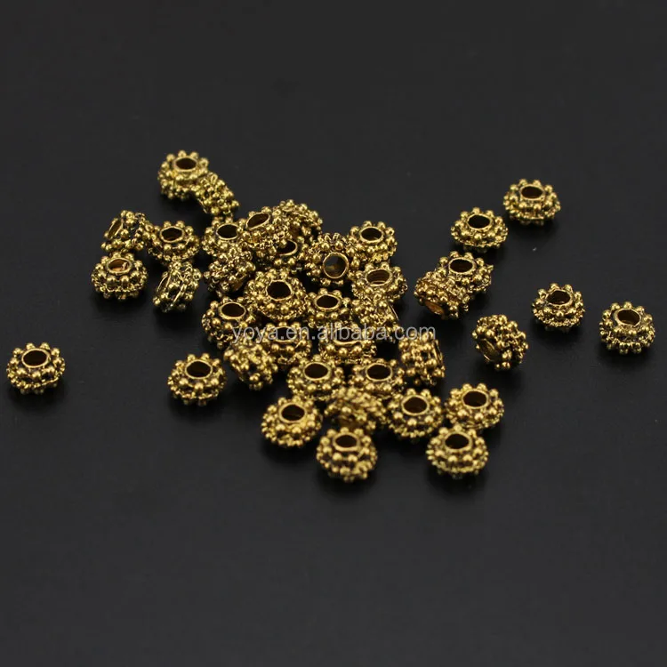 

JS1150 Hot sale antique gold spacer beads,antique gold heishi beads