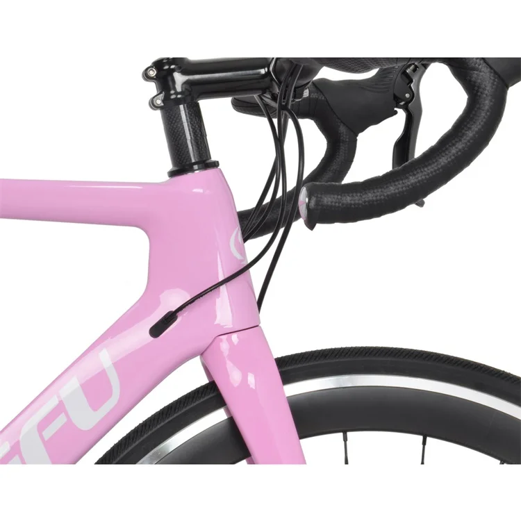 49cm Full Road Bike Carbon Disc Brake 700C Race Frame Alloy Wheels Clincher Pink