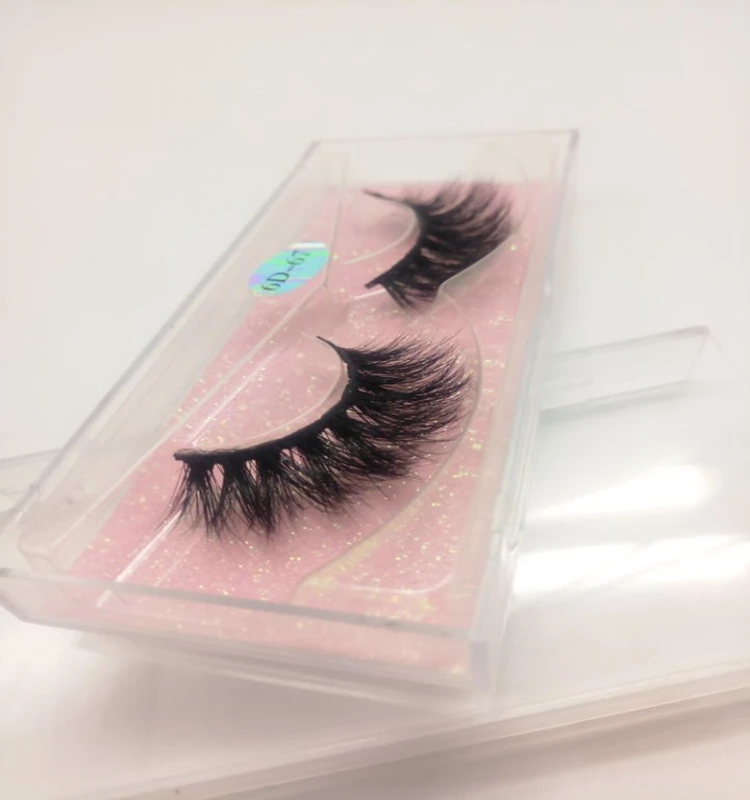 

2018 New styles Clear Invisible Band 3D Real Mink Eyelashes custom eyelash box For Makeup mink lashes
