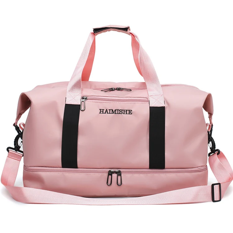 Osgoodway2 New Fashion PU Coating Cute Girls Travel Duffel Bags Water-Resistan Women Sports Gym Bag