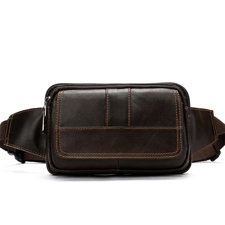 

Westa l8966 Men's Waist Leather Male Fanny Pack Men's Belt Bag for Man Belt Pouch Phone Hip Bum Bags Belts Travel Waist Packs, Brown/coffee/black/oil red brown
