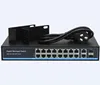 16 Gigabit POE 2 Optical Fiber SFP Port 2 Copper Port Managed PoE switch Single Port 30w Total 300W Manageable POE Switch