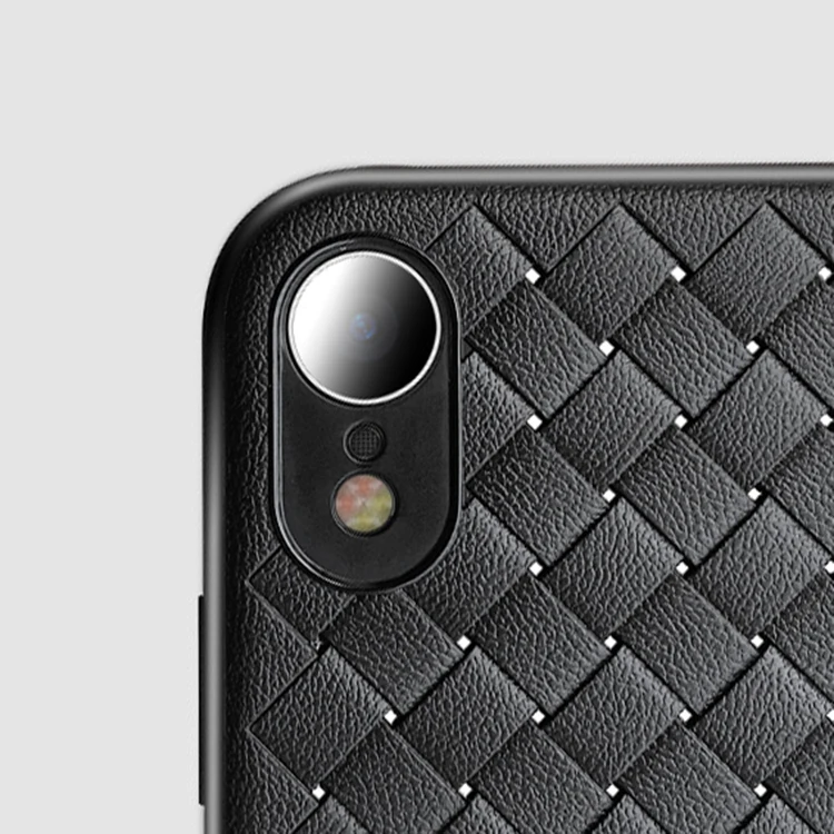 

Luxury durable drop protective tpu back cover woven pattern phone case for iphone x