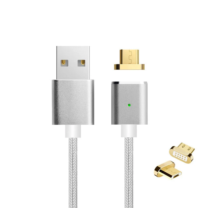 

2018 fast charging micro magnetic usb cable data android charger cable, Golden;silver;black