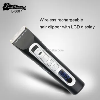 Electric Lcd Digital Display Hair Clipper Rechargeable Hair