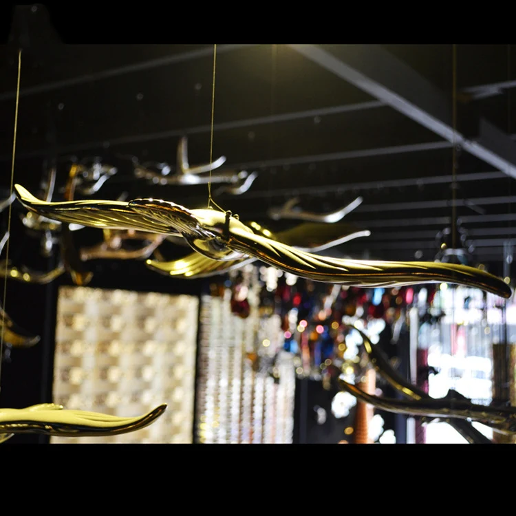 Zhongshan Individual bird / The wild goose glass chandelier lobby project lights