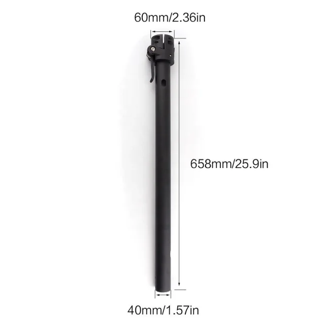 

Electric Scooter 658mm Replacement Folding Pole Base Parts Folding Foldable Pole for M365 foldable scooter, Black