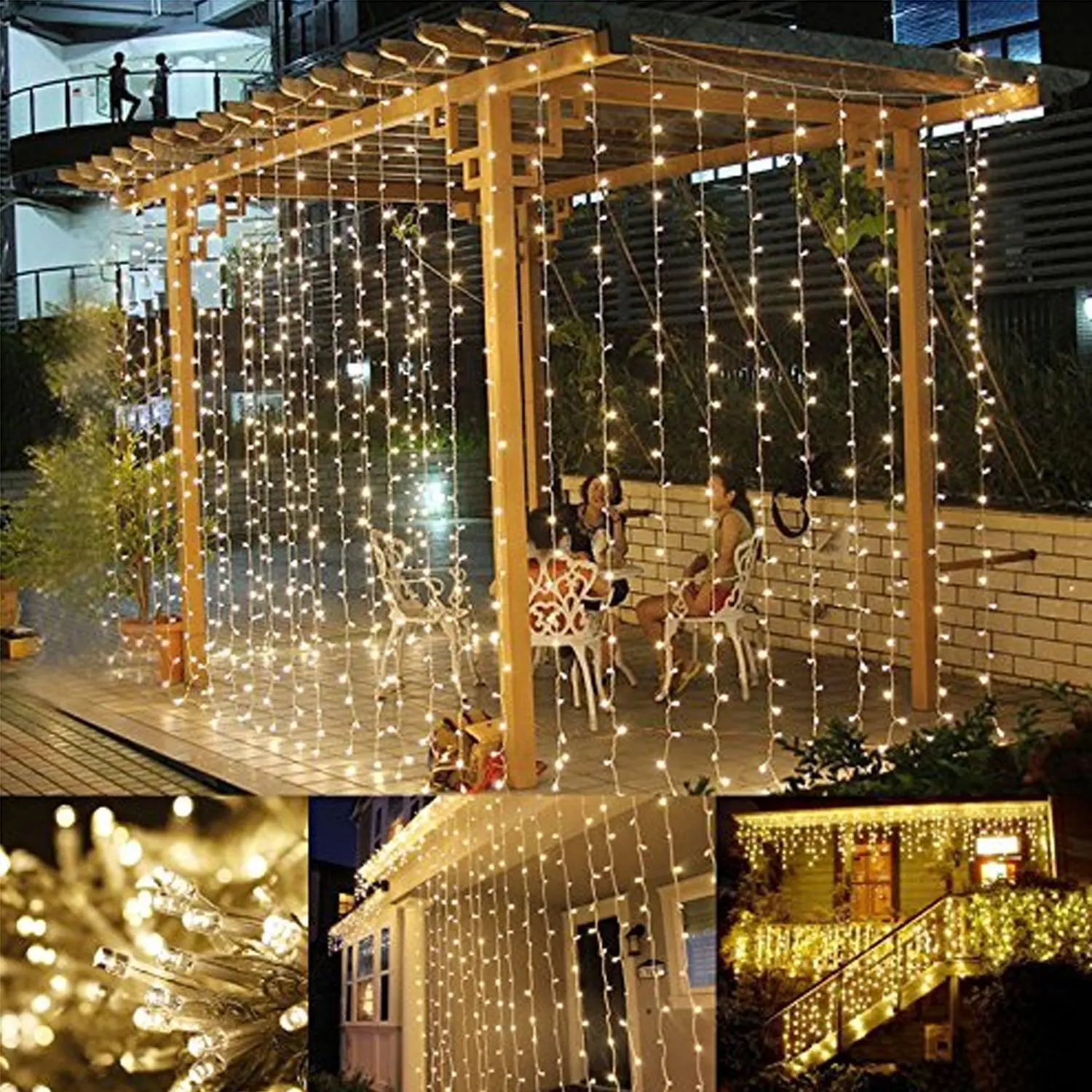 Buy TOAO Led Light Window Curtain Icicle Lights 300led,9.8ft x 9.8ft,8 Modes,Christmas Curtain