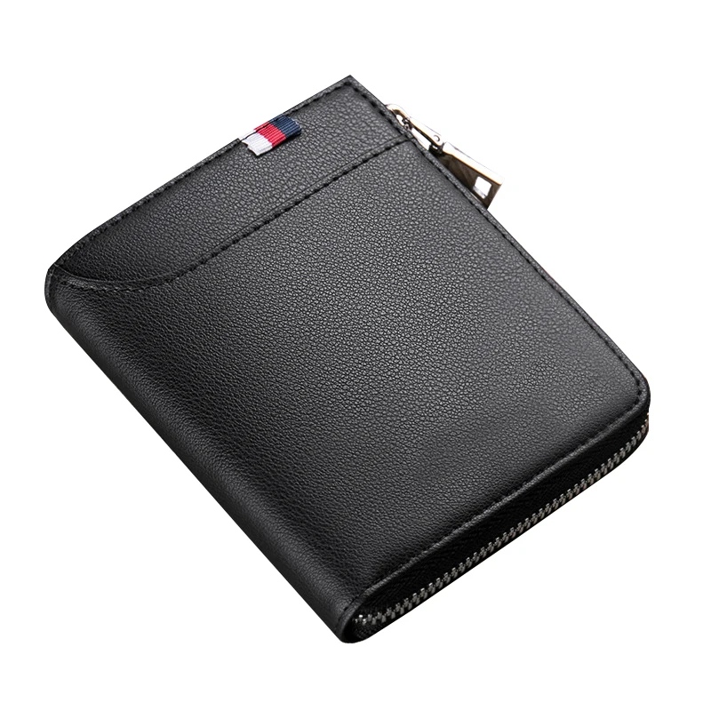 

High quality korean style fashion rfid blocking genuine leather travel passport wallet men free logo customize OEM service