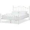 Darcy Full Metal Spindle Bed in White European frame style princess girls bed