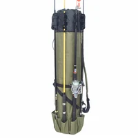 

Outdoor Army Green Fishing Rod Tackle Organizer Case Bag with Shoulder Strap