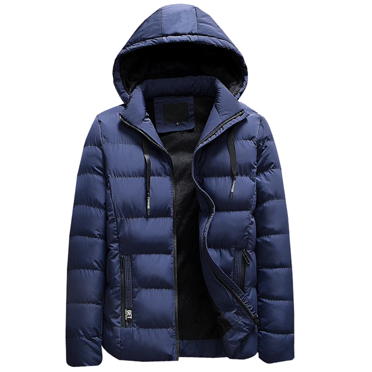 

Fashion Warm Coat Men's Padded Jacket with Hooded In Stock, Black;burgundy;navy blue;army green