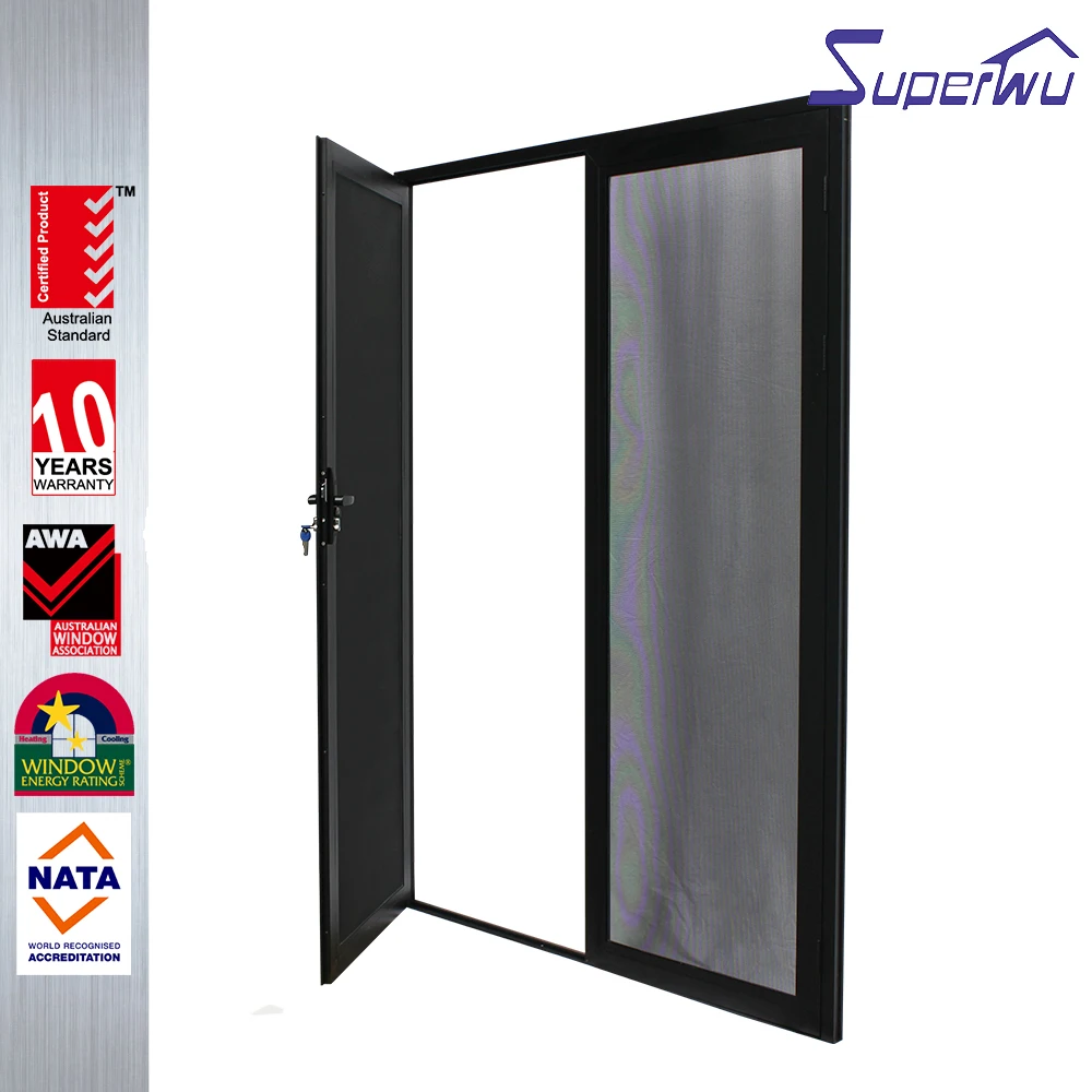 Cheap price stainless steel doors double french doors fly screen aluminum hinged doors