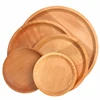 round wooden food plates restaurant beech wood pizza serving tray plate