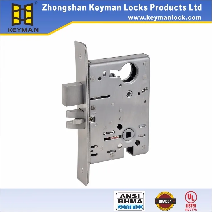 Ansi Grade 1 Mortise Door Lock Set Handle With Single Cylinder Lock
