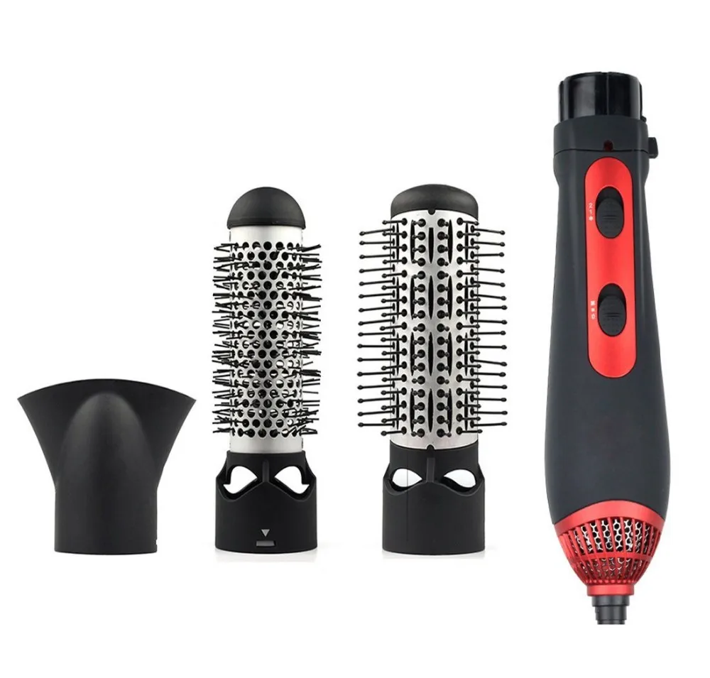 

3 in 1 Professional Electric Hot Air Brush 2018 New Arrival Electric Hair Styling Brush, Red;gold;white;pink;black