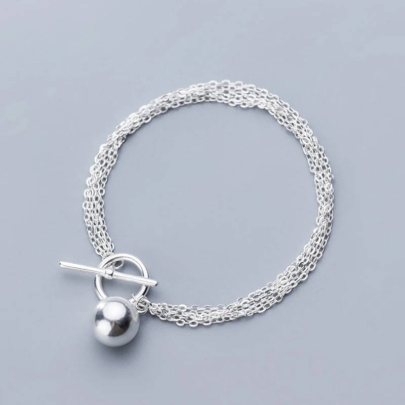

Good Quality Trendy Multi Layer 925 Sterling Silver Chain Bracelets Jewelry