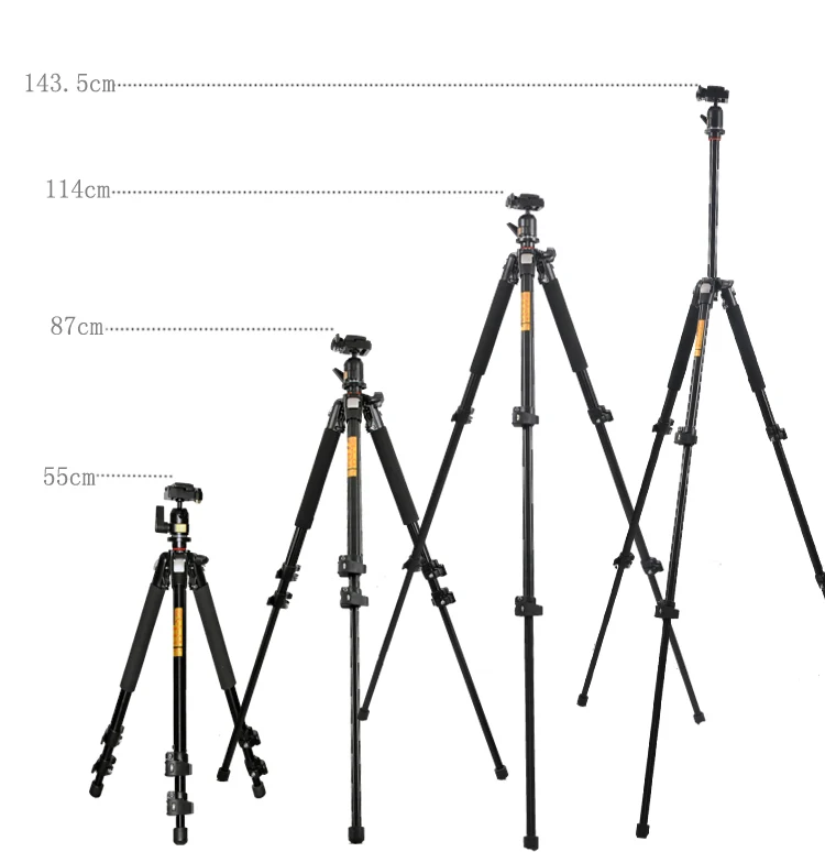 Aluminum Portable Professional Video Camera Tripod Folded 590mm Digital
