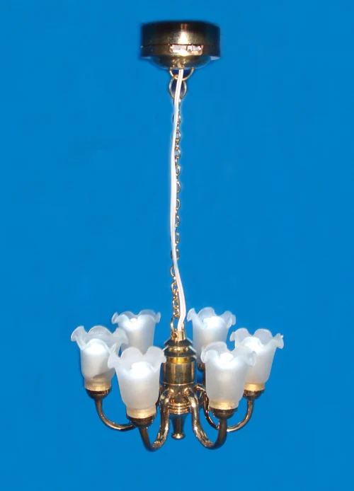 Lampadaire Suspendu Victorien Miniature 1:12 - Fonctionnel à LED, Sur Pile