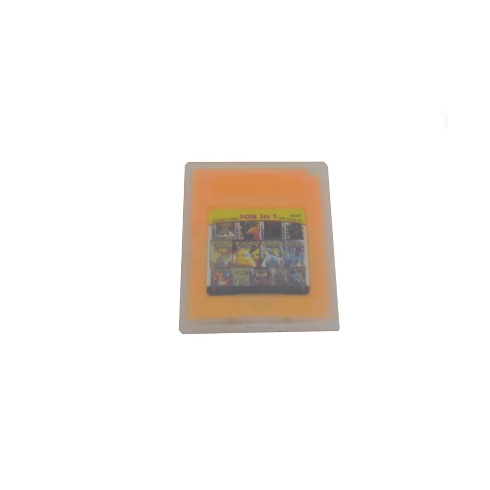 

108 in 1 Video Game Memory Cartridge Card for 16 Bit Console Accessories English Language, Yellow;gray;transparent blue
