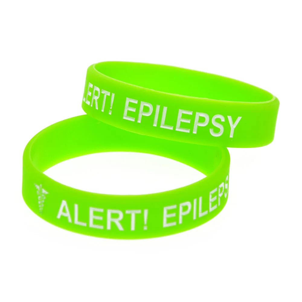 100 Factory Custom Rubber Armbands Medical Alert Bracelet Epilepsy