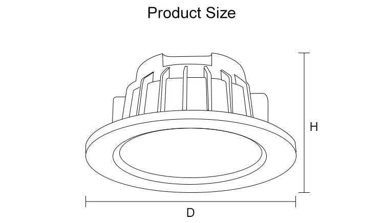 10W IP44 Ceiling Lighting Dimmable Recessed COB LED Downlight