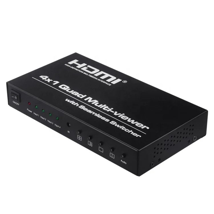 

1080P 4 port 4 in 1 out Quad Seamless Multiviewer Switch PIP HDMI 4x1 Multi-viewer Video Switcher with IR control