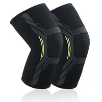 

Low Price Custom Logo Anti Slip Silicon Elastic Nylon Sport Knee Brace Strap Sport Support Knee Sleeve Guard for Running