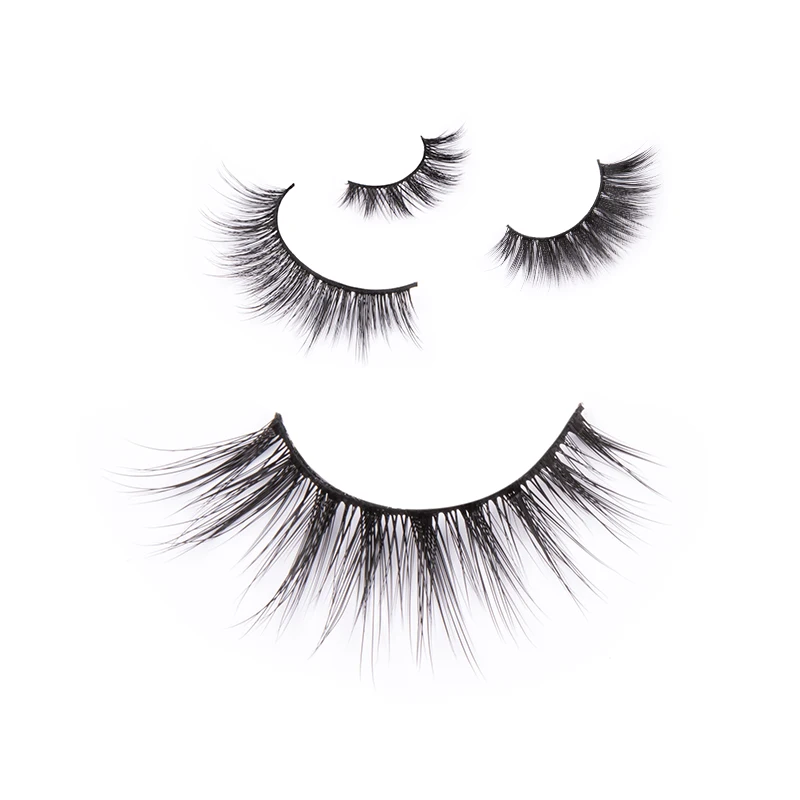 

Vegan friendly Private label false lashes 3D faux mink eyelashes, Natural black