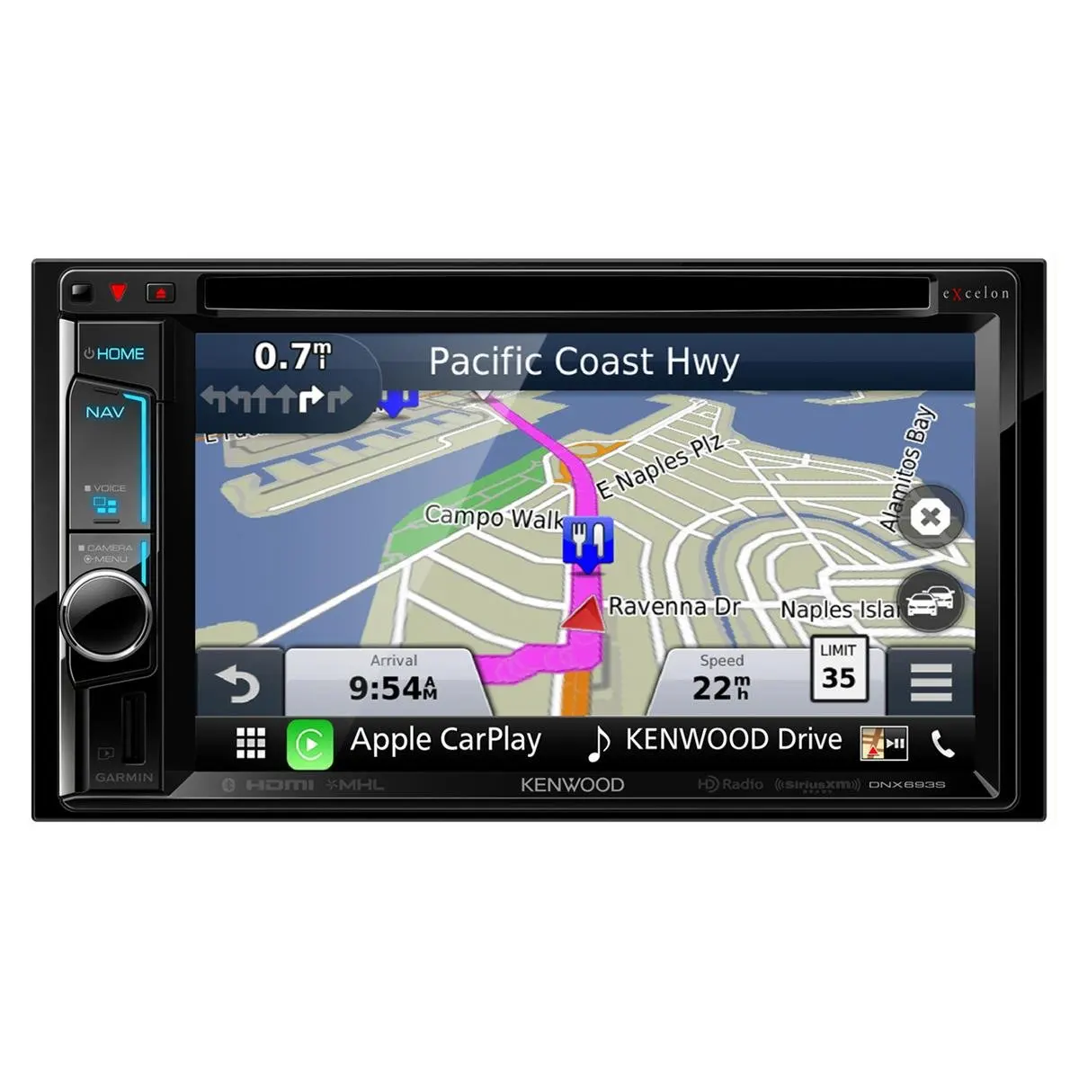 Get Quotations · Kenwood DNX693S 6.2" eXcelon Double-DIN AV Navigation System With Bluetooth