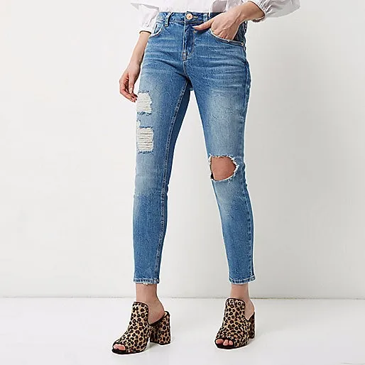 trendy ripped jeans