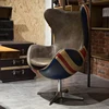 Unique Comfy Union Jack Printed Vintage Leather Chair